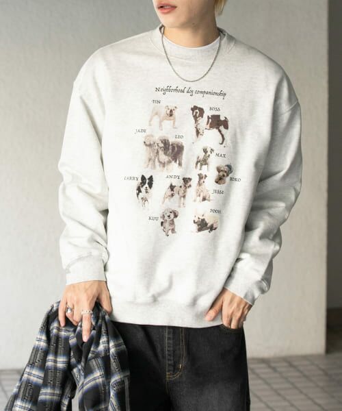 SENSE OF PLACE by URBAN RESEARCH / センスオブプレイス バイ アーバンリサーチ スウェット | Dog Graphic Crew-neck Sweat | 詳細1