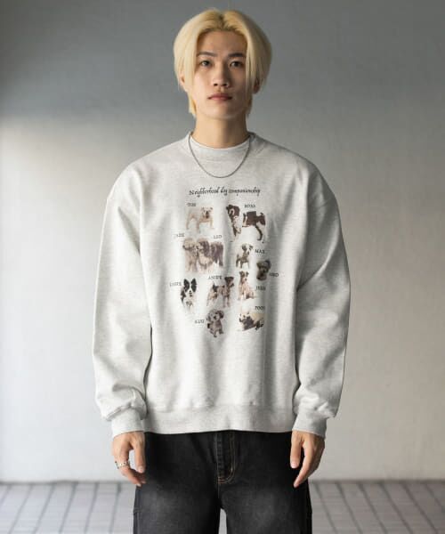 SENSE OF PLACE by URBAN RESEARCH / センスオブプレイス バイ アーバンリサーチ スウェット | Dog Graphic Crew-neck Sweat | 詳細18