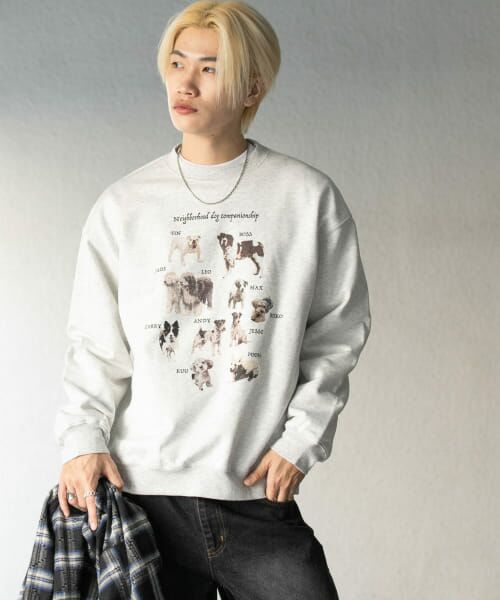 SENSE OF PLACE by URBAN RESEARCH / センスオブプレイス バイ アーバンリサーチ スウェット | Dog Graphic Crew-neck Sweat | 詳細3