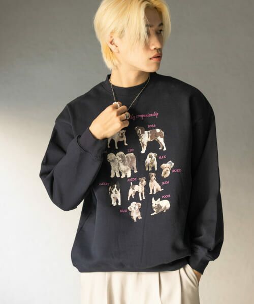 SENSE OF PLACE by URBAN RESEARCH / センスオブプレイス バイ アーバンリサーチ スウェット | Dog Graphic Crew-neck Sweat | 詳細7