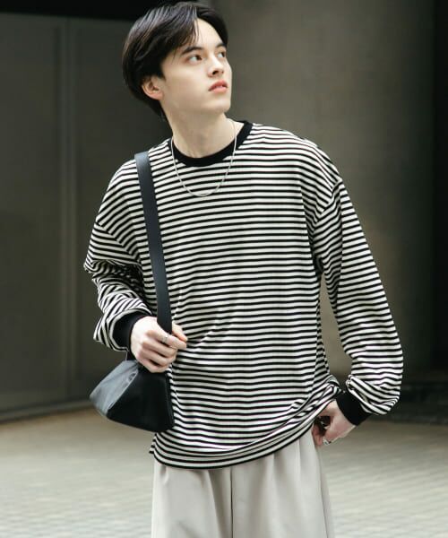 SENSE OF PLACE by URBAN RESEARCH/センスオブプレイス バイ アーバンリサーチ ワッフルボーダーロングTシャツ WHITE M SENSE OF PLACE by URBAN RESEARCH/センスオブプレイス バイ アーバンリサーチ ワッフルボーダーロングTシャツ WHITE M