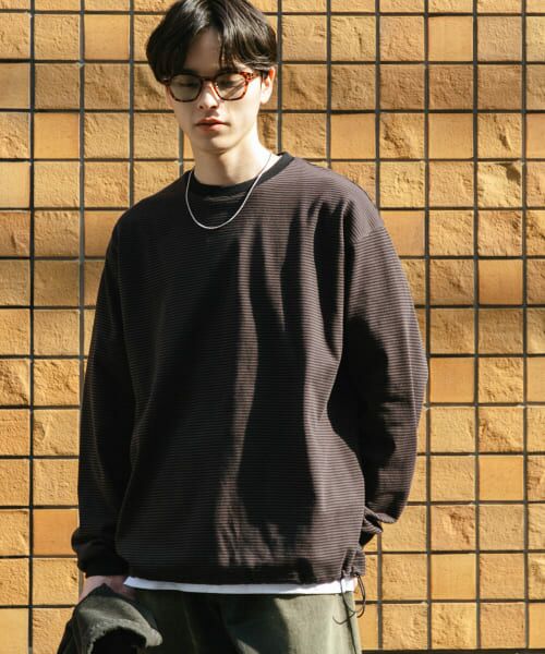 SENSE OF PLACE by URBAN RESEARCH/センスオブプレイス バイ アーバンリサーチ 『ユニセックス』アソートドローコードロングスリーブTシャツ BRN×BLK M SENSE OF PLACE by URBAN RESEARCH/センスオブプレイス バイ アーバンリサーチ 『ユニセックス』アソートドローコードロングスリーブTシャツ BRN×BLK M