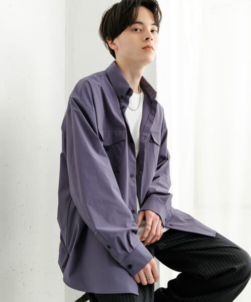 SENSE OF PLACE by URBAN RESEARCH/センスオブプレイス バイ アーバンリサーチ リップストップフィッシングシャツ BLUE M SENSE OF PLACE by URBAN RESEARCH/センスオブプレイス バイ アーバンリサーチ リップストップフィッシングシャツ BLUE M