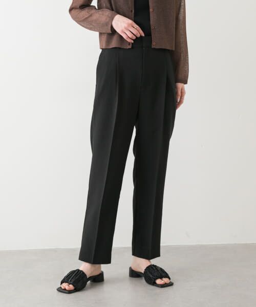 SENSE OF PLACE by URBAN RESEARCH/センスオブプレイス バイ アーバンリサーチ 『UR TECH DRYLUXE』リネンライクテーパードパンツ BLACK L SENSE OF PLACE by URBAN RESEARCH/センスオブプレイス バイ アーバンリサーチ 『UR TECH DRYLUXE』リネンライクテーパードパンツ BLACK L