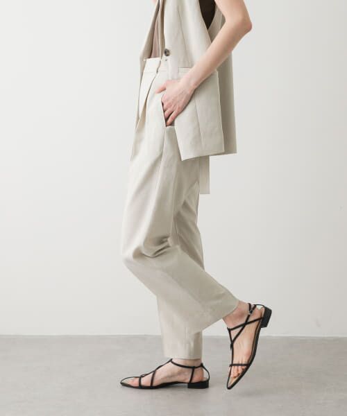 SENSE OF PLACE by URBAN RESEARCH/センスオブプレイス バイ アーバンリサーチ 『UR TECH DRYLUXE』リネンライクテーパードパンツ GREIGE S SENSE OF PLACE by URBAN RESEARCH/センスオブプレイス バイ アーバンリサーチ 『UR TECH DRYLUXE』リネンライクテーパードパンツ GREIGE S