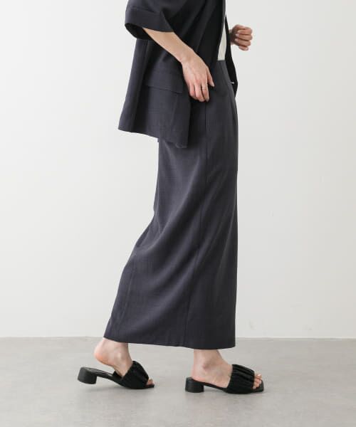 SENSE OF PLACE by URBAN RESEARCH/センスオブプレイス バイ アーバンリサーチ 『UR TECH DRYLUXE』リネンライクスリットタイトスカート NAVY M SENSE OF PLACE by URBAN RESEARCH/センスオブプレイス バイ アーバンリサーチ 『UR TECH DRYLUXE』リネンライクスリットタイトスカート NAVY M