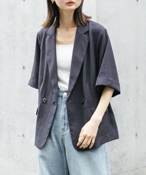 SENSE OF PLACE by URBAN RESEARCH/センスオブプレイス バイ アーバンリサーチ 『UR TECH DRYLUXE』リネンライクジャケット CHARCOAL one SENSE OF PLACE by URBAN RESEARCH/センスオブプレイス バイ アーバンリサーチ 『UR TECH DRYLUXE』リネンライクジャケット CHARCOAL one