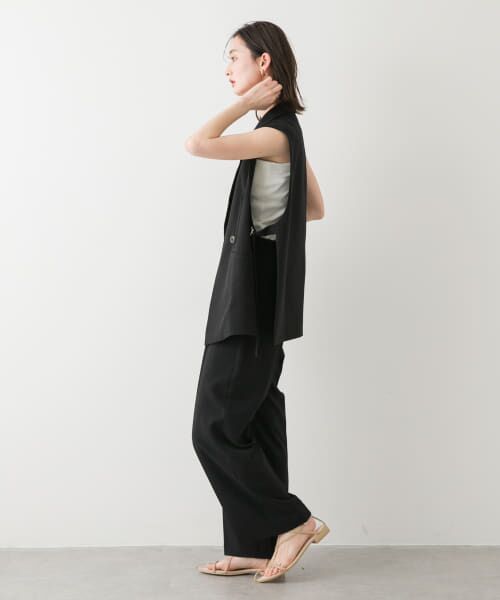 セール☆『UR TECH DRYLUXE』リネンライクサイドベルトジレ UR TECH DRYLUXE』リネンライクサイドベルトジレ[AAA5-27C101
