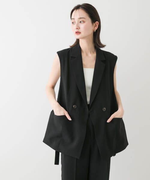 未使用品♪ cen. パイピング　リネンライク　ベスト　ジレ my clozette | 。 。 。 今夜 3/1 22:00〜 発売開始 cen リネン