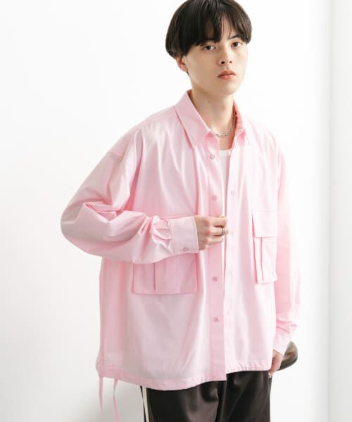 SENSE OF PLACE by URBAN RESEARCH/センスオブプレイス バイ アーバンリサーチ ドットメッシュダブルポケットロングスリーブシャツ L.PINK L SENSE OF PLACE by URBAN RESEARCH/センスオブプレイス バイ アーバンリサーチ ドットメッシュダブルポケットロングスリーブシャツ L.PINK L