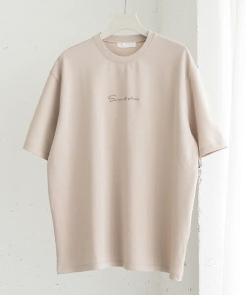 SENSE OF PLACE by URBAN RESEARCH/センスオブプレイス バイ アーバンリサーチ シシュウポンチショートスリーブTシャツ GRE×GRE L SENSE OF PLACE by URBAN RESEARCH/センスオブプレイス バイ アーバンリサーチ シシュウポンチショートスリーブTシャツ GRE×GRE L