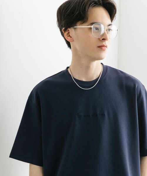 SENSE OF PLACE by URBAN RESEARCH/センスオブプレイス バイ アーバンリサーチ シシュウポンチショートスリーブTシャツ D.NVY×BLK L SENSE OF PLACE by URBAN RESEARCH/センスオブプレイス バイ アーバンリサーチ シシュウポンチショートスリーブTシャツ D.NVY×BLK L