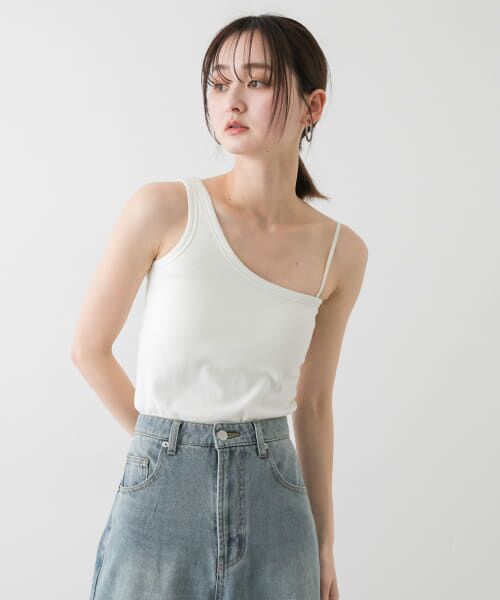 特価品セ セール】 （タンクトップ カップツキワンショルダータンクトップ トップス