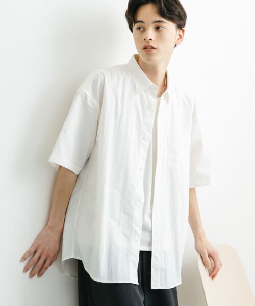 SENSE OF PLACE by URBAN RESEARCH/センスオブプレイス バイ アーバンリサーチ ナイロンレギュラーカラールーズショートスリーブシャツ WHITE L SENSE OF PLACE by URBAN RESEARCH/センスオブプレイス バイ アーバンリサーチ ナイロンレギュラーカラールーズショートスリーブシャツ WHITE L