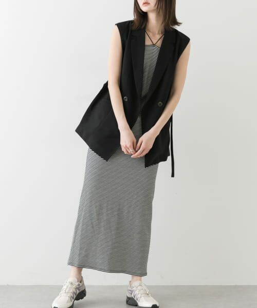 SENSE OF PLACE by URBAN RESEARCH/センスオブプレイス バイ アーバンリサーチ ホルターネックカップツキキャミワンピース WHT×BLK one SENSE OF PLACE by URBAN RESEARCH/センスオブプレイス バイ アーバンリサーチ ホルターネックカップツキキャミワンピース WHT×BLK one