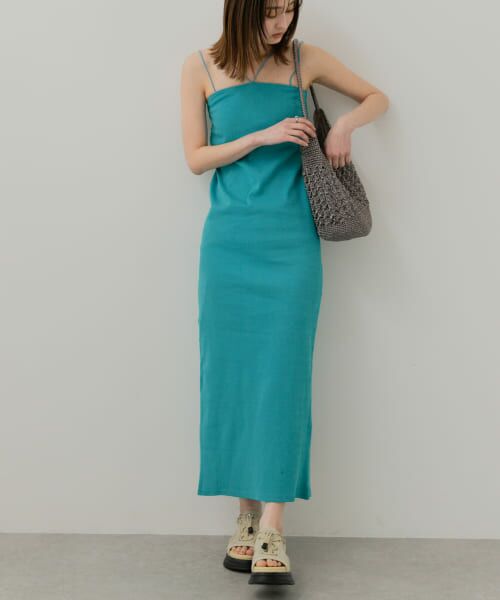SENSE OF PLACE by URBAN RESEARCH/センスオブプレイス バイ アーバンリサーチ ホルターネックカップツキキャミワンピース TURQUOISE one SENSE OF PLACE by URBAN RESEARCH/センスオブプレイス バイ アーバンリサーチ ホルターネックカップツキキャミワンピース TURQUOISE one