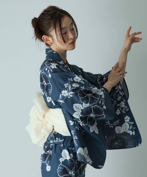 ☆ 夏着物 浴衣 紅梅 チューリップ 黒色 K-4985 0651-4-00500_0.jpg
