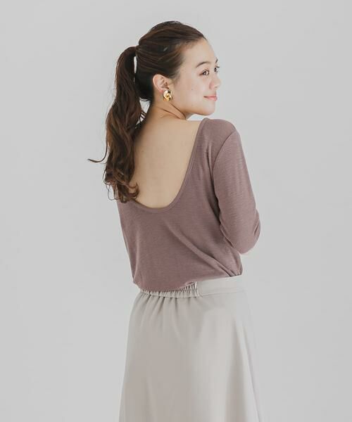 SENSE OF PLACE by URBAN RESEARCH/センスオブプレイス バイ アーバンリサーチ バックオープンコンパクトトップ モカ FREE