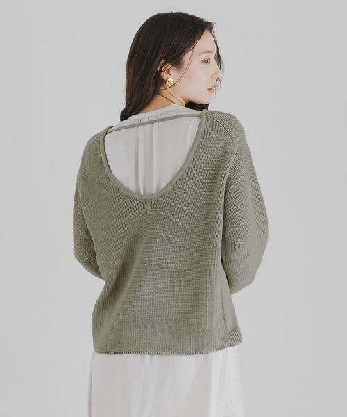 SENSE OF PLACE by URBAN RESEARCH / センスオブプレイス バイ アーバンリサーチ ニット・セーター | バックオープンルーズセーター | 詳細2
