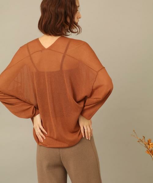 SENSE OF PLACE by URBAN RESEARCH / センスオブプレイス バイ アーバンリサーチ ニット・セーター | Vネックルーズシアーセーター | 詳細3