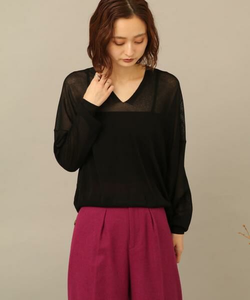 SENSE OF PLACE by URBAN RESEARCH / センスオブプレイス バイ アーバンリサーチ ニット・セーター | Vネックルーズシアーセーター | 詳細8