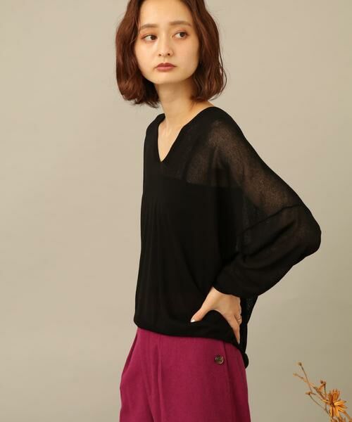 SENSE OF PLACE by URBAN RESEARCH / センスオブプレイス バイ アーバンリサーチ ニット・セーター | Vネックルーズシアーセーター | 詳細9