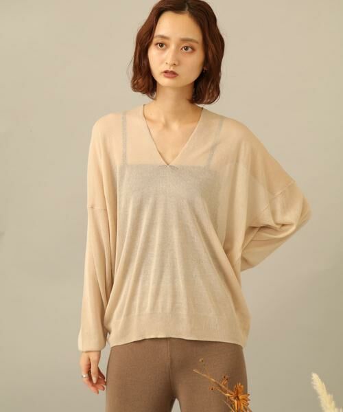 SENSE OF PLACE by URBAN RESEARCH / センスオブプレイス バイ アーバンリサーチ ニット・セーター | Vネックルーズシアーセーター | 詳細13