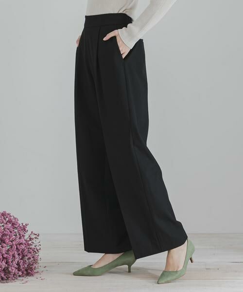 SENSE OF PLACE by URBAN RESEARCH / センスオブプレイス バイ アーバンリサーチ その他パンツ | CARREMANワイドパンツ(ブラック)