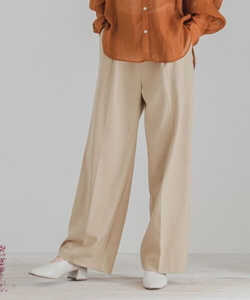 SENSE OF PLACE by URBAN RESEARCH/センスオブプレイス バイ アーバンリサーチ CARREMANワイドパンツ ベージュ S