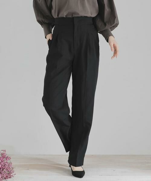 SENSE OF PLACE by URBAN RESEARCH / センスオブプレイス バイ アーバンリサーチ その他パンツ | ツイルテーパードパンツ（ブラック）