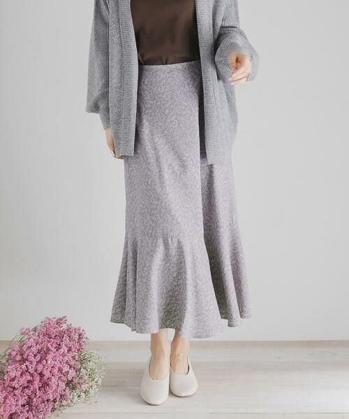 SENSE OF PLACE by URBAN RESEARCH / センスオブプレイス バイ アーバンリサーチ スカート | リーフプリントティアードスカート(ブルー系その他)