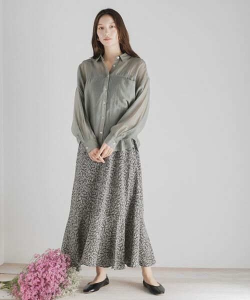 SENSE OF PLACE by URBAN RESEARCH / センスオブプレイス バイ アーバンリサーチ スカート | リーフプリントティアードスカート | 詳細15