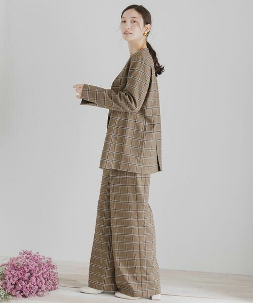 SENSE OF PLACE by URBAN RESEARCH / センスオブプレイス バイ アーバンリサーチ ノーカラージャケット | チェックノーカラージャケット | 詳細2