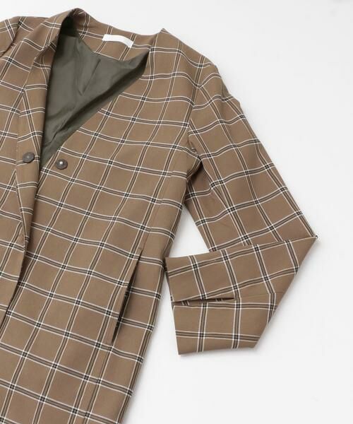 SENSE OF PLACE by URBAN RESEARCH / センスオブプレイス バイ アーバンリサーチ ノーカラージャケット | チェックノーカラージャケット | 詳細6