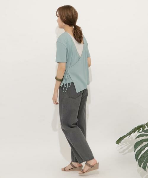 SENSE OF PLACE by URBAN RESEARCH / センスオブプレイス バイ アーバンリサーチ Tシャツ | オーガニックコットンバックカシュクールトップ | 詳細3