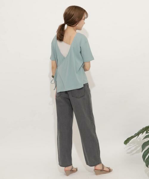 SENSE OF PLACE by URBAN RESEARCH / センスオブプレイス バイ アーバンリサーチ Tシャツ | オーガニックコットンバックカシュクールトップ | 詳細4