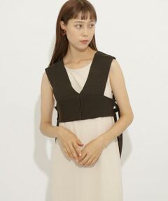 SENSE OF PLACE by URBAN RESEARCH / センスオブプレイス バイ アーバンリサーチ ニット・セーター | Vネックサイドリボンビスチェ