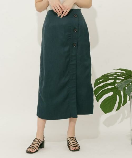 SENSE OF PLACE by URBAN RESEARCH / センスオブプレイス バイ アーバンリサーチ スカート | リネンレーヨン ラップスカート | 詳細10