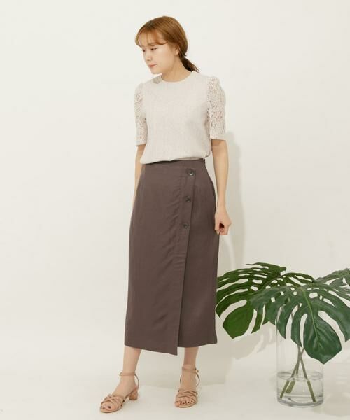 SENSE OF PLACE by URBAN RESEARCH / センスオブプレイス バイ アーバンリサーチ スカート | リネンレーヨン ラップスカート | 詳細20