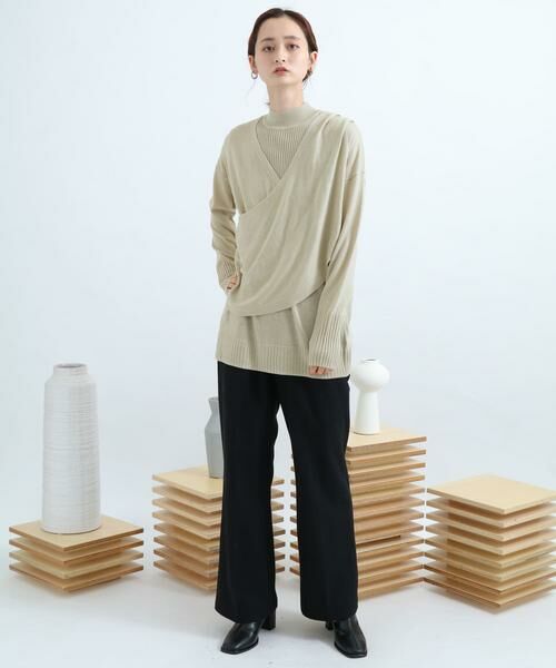 SENSE OF PLACE by URBAN RESEARCH / センスオブプレイス バイ アーバンリサーチ ニット・セーター | リブハイネックカシュクールトップ | 詳細4
