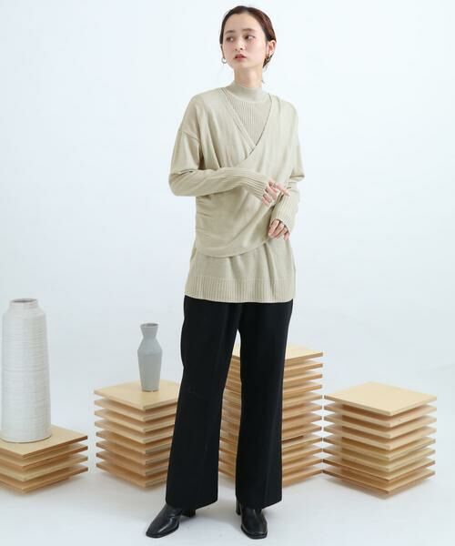 SENSE OF PLACE by URBAN RESEARCH / センスオブプレイス バイ アーバンリサーチ ニット・セーター | リブハイネックカシュクールトップ | 詳細5