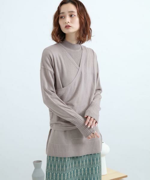 SENSE OF PLACE by URBAN RESEARCH / センスオブプレイス バイ アーバンリサーチ ニット・セーター | リブハイネックカシュクールトップ | 詳細10