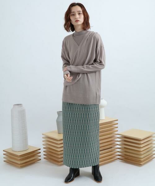 SENSE OF PLACE by URBAN RESEARCH / センスオブプレイス バイ アーバンリサーチ ニット・セーター | リブハイネックカシュクールトップ | 詳細12