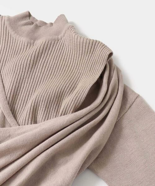 SENSE OF PLACE by URBAN RESEARCH / センスオブプレイス バイ アーバンリサーチ ニット・セーター | リブハイネックカシュクールトップ | 詳細16