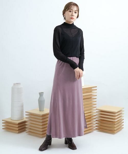 SENSE OF PLACE by URBAN RESEARCH / センスオブプレイス バイ アーバンリサーチ スカート | ロングスリットベロアナロースカート | 詳細15