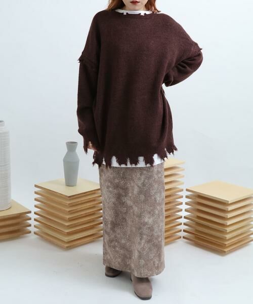 SENSE OF PLACE by URBAN RESEARCH / センスオブプレイス バイ アーバンリサーチ スカート | ストーンプリントスカート | 詳細5