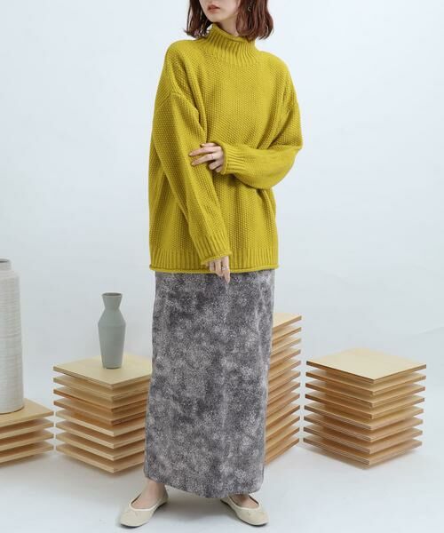 SENSE OF PLACE by URBAN RESEARCH / センスオブプレイス バイ アーバンリサーチ スカート | ストーンプリントスカート(ブラック系その他)