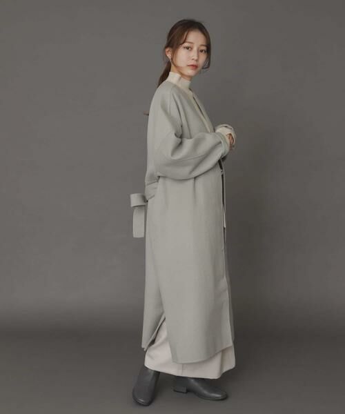 SENSE OF PLACE by URBAN RESEARCH / センスオブプレイス バイ アーバンリサーチ ノーカラージャケット | ウールリバーノーカラーコート | 詳細1