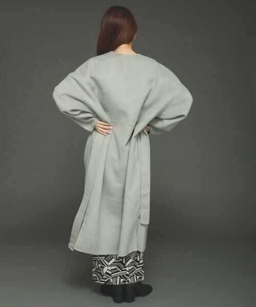 SENSE OF PLACE by URBAN RESEARCH / センスオブプレイス バイ アーバンリサーチ ノーカラージャケット | ウールリバーノーカラーコート | 詳細11