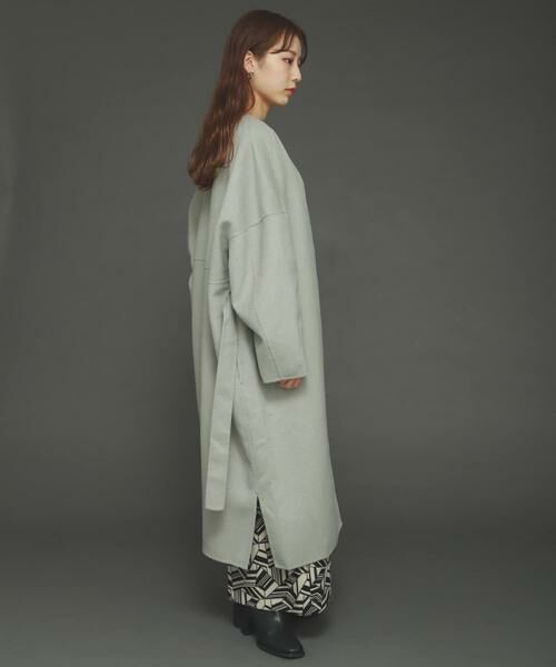 SENSE OF PLACE by URBAN RESEARCH / センスオブプレイス バイ アーバンリサーチ ノーカラージャケット | ウールリバーノーカラーコート | 詳細12